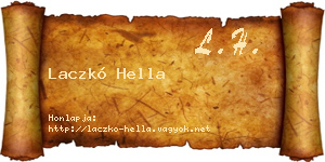 Laczkó Hella névjegykártya